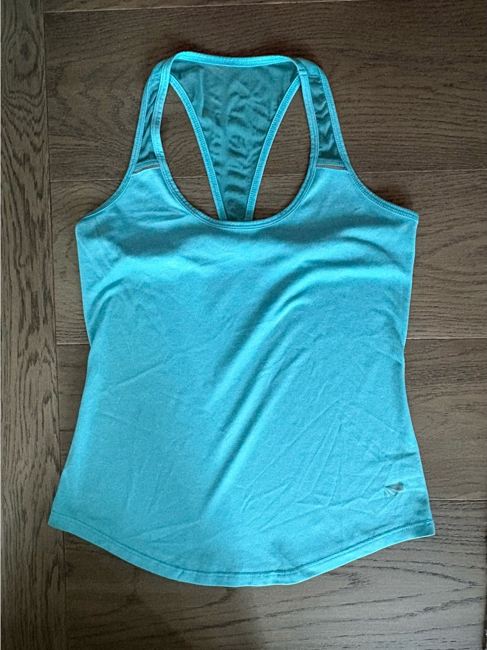 Aqua Blue Activewear Workout Tank Top Marika Small